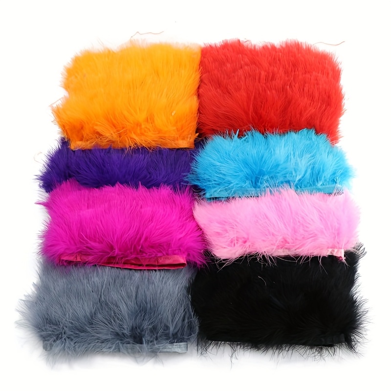 Fringe Ribbon Sewing - Plumas de Pavo Esponjosas, Adorno de