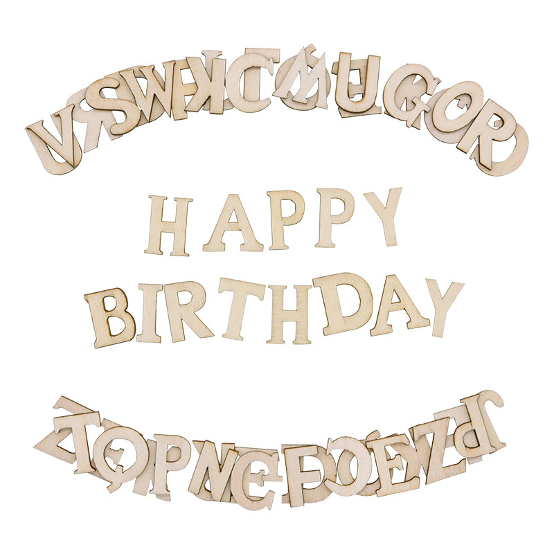 Craft Embellishment - Letras del alfabeto de madera para