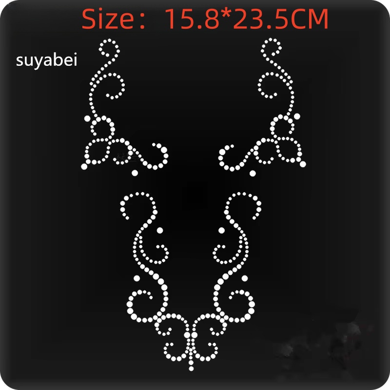 Hotfix Rhinestone Sheet - 2 piezas/lote Parches termoadhesivos de flores