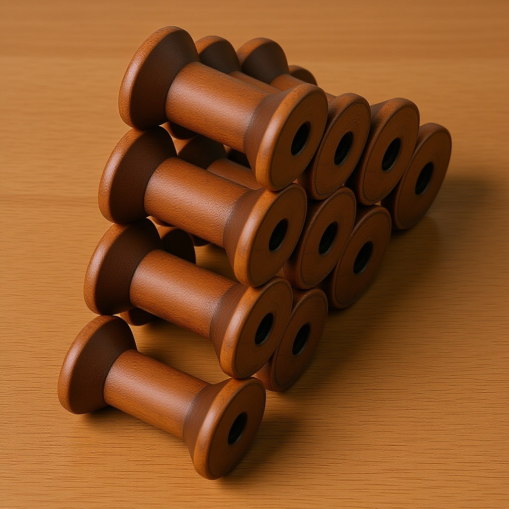 Organza Ribbon Spool - 10 Piezas de Bobinas de Madera