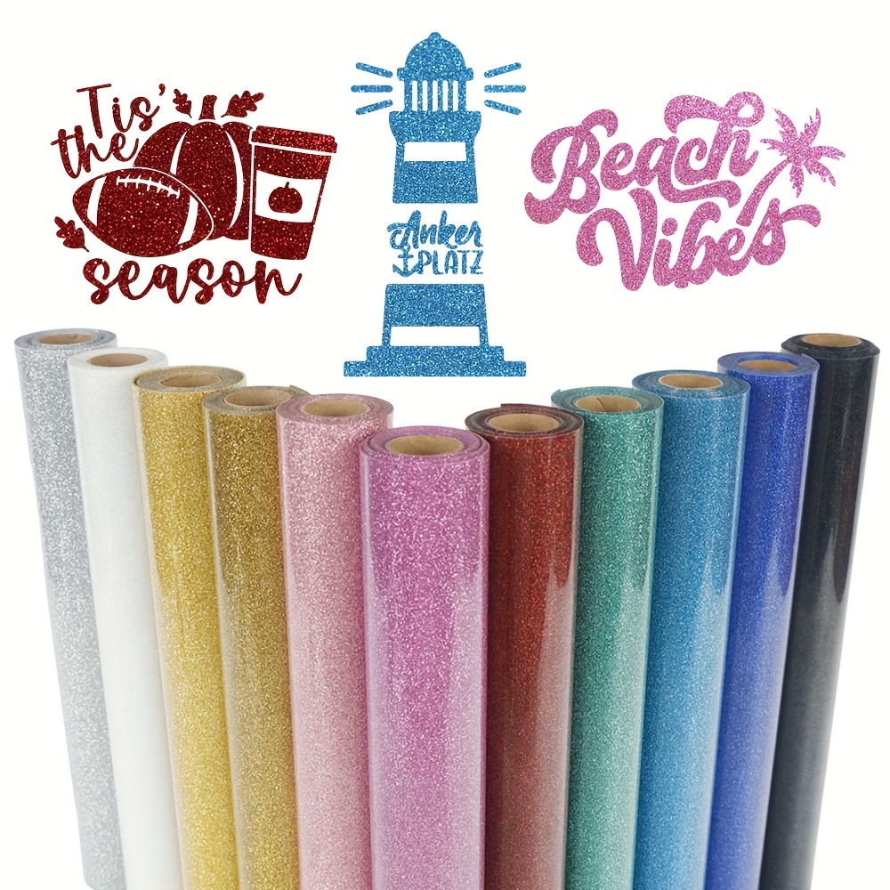 Glitter Vinyl Roll - 1 paquete, rollos de vinilo termoadhesivo