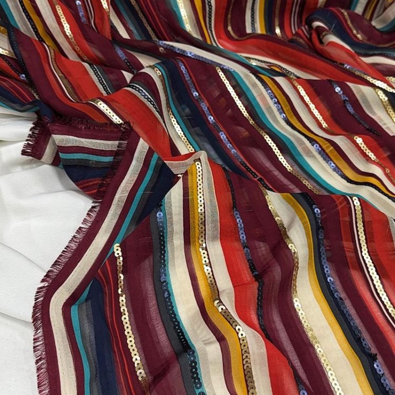 Tela de lentejuelas bordadas a - Crystal Mesh Fabric reseña y precio
