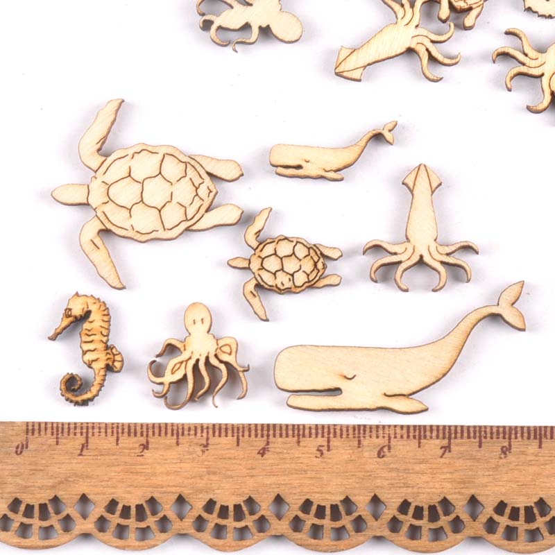 20 piezas 25-40mm tortuga mari - Craft Embellishment reseña y precio