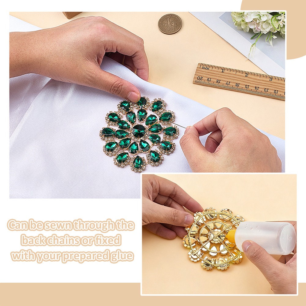 Aplique de latón con diamantes - Sew On Rhinestone reseña y precio