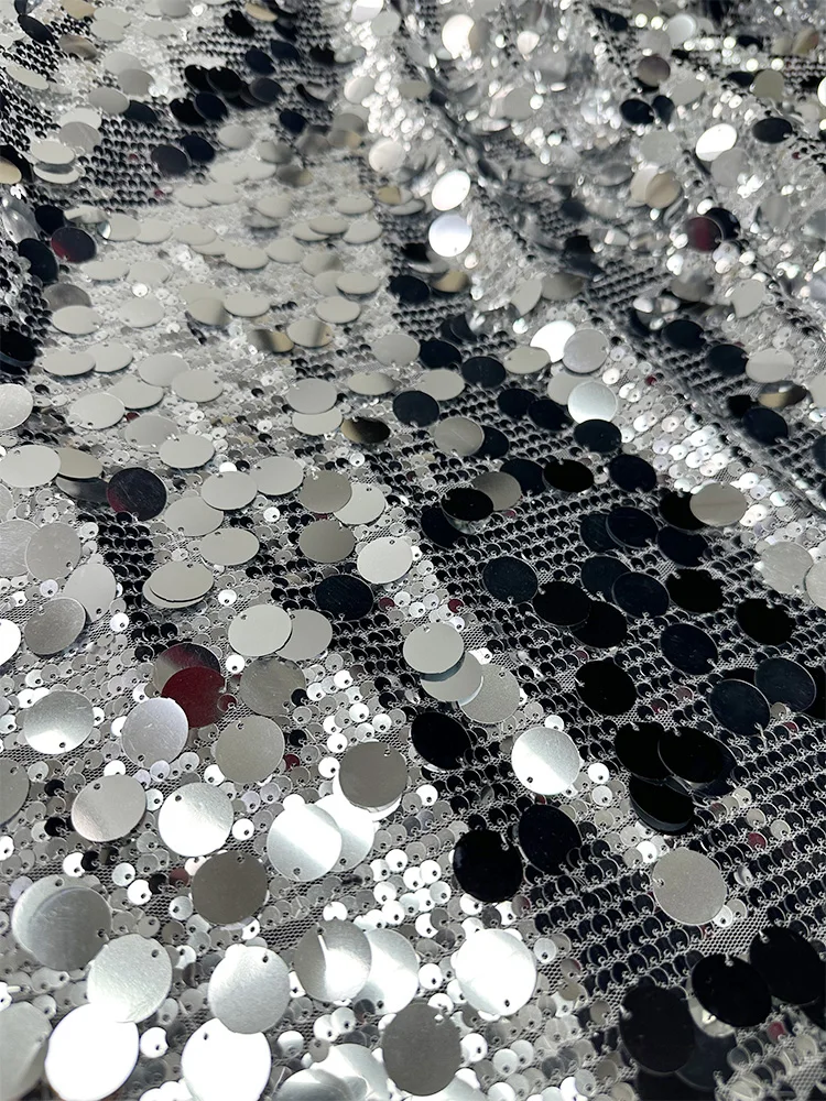 Tela de lentejuelas de malla,  - Crystal Mesh Fabric reseña y precio