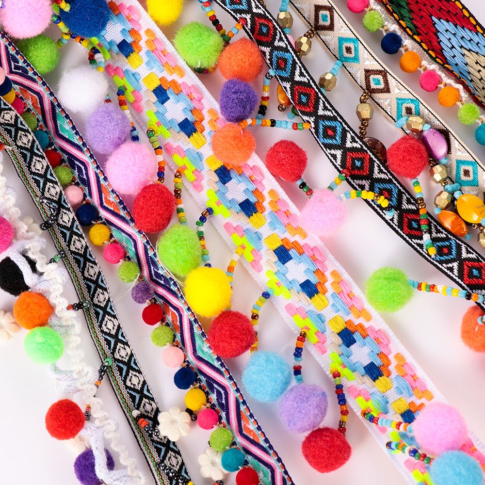Adorno de encaje con borlas bo - Tassel Fringe Trim reseña y precio