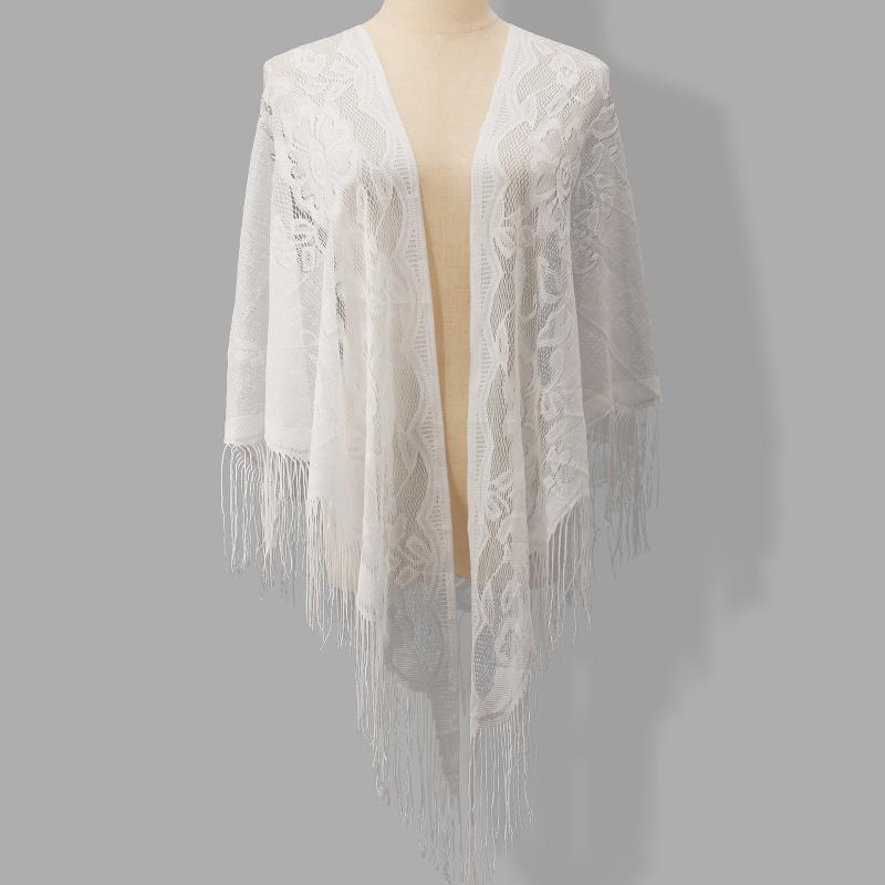 Chal de encaje floral transpar - Tassel Fringe Trim reseña y precio