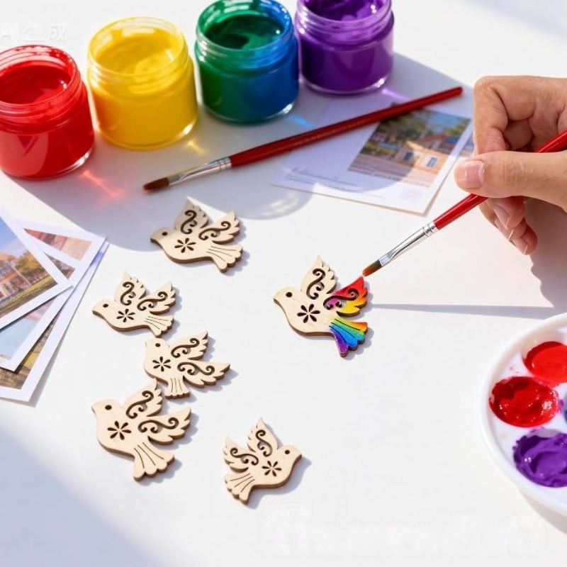 50 Piezas de Recortes de Mader - Craft Embellishment reseña y precio
