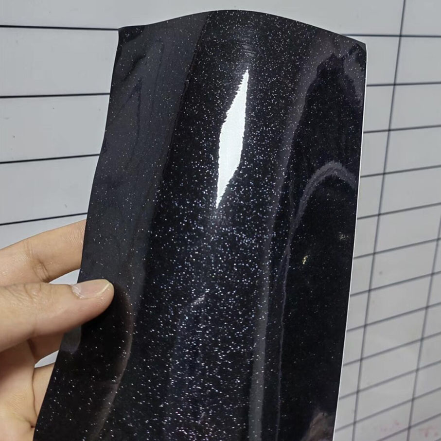 Vinilo Adhesivo Brillante Negr - Glitter Vinyl Roll reseña y precio