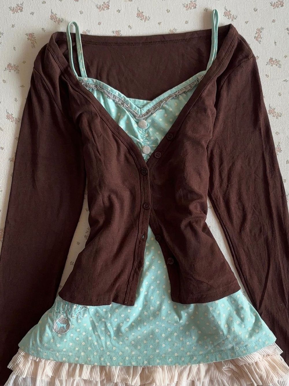 Conjunto de Vestido Camisola C - Elastic Lace Trim reseña y precio
