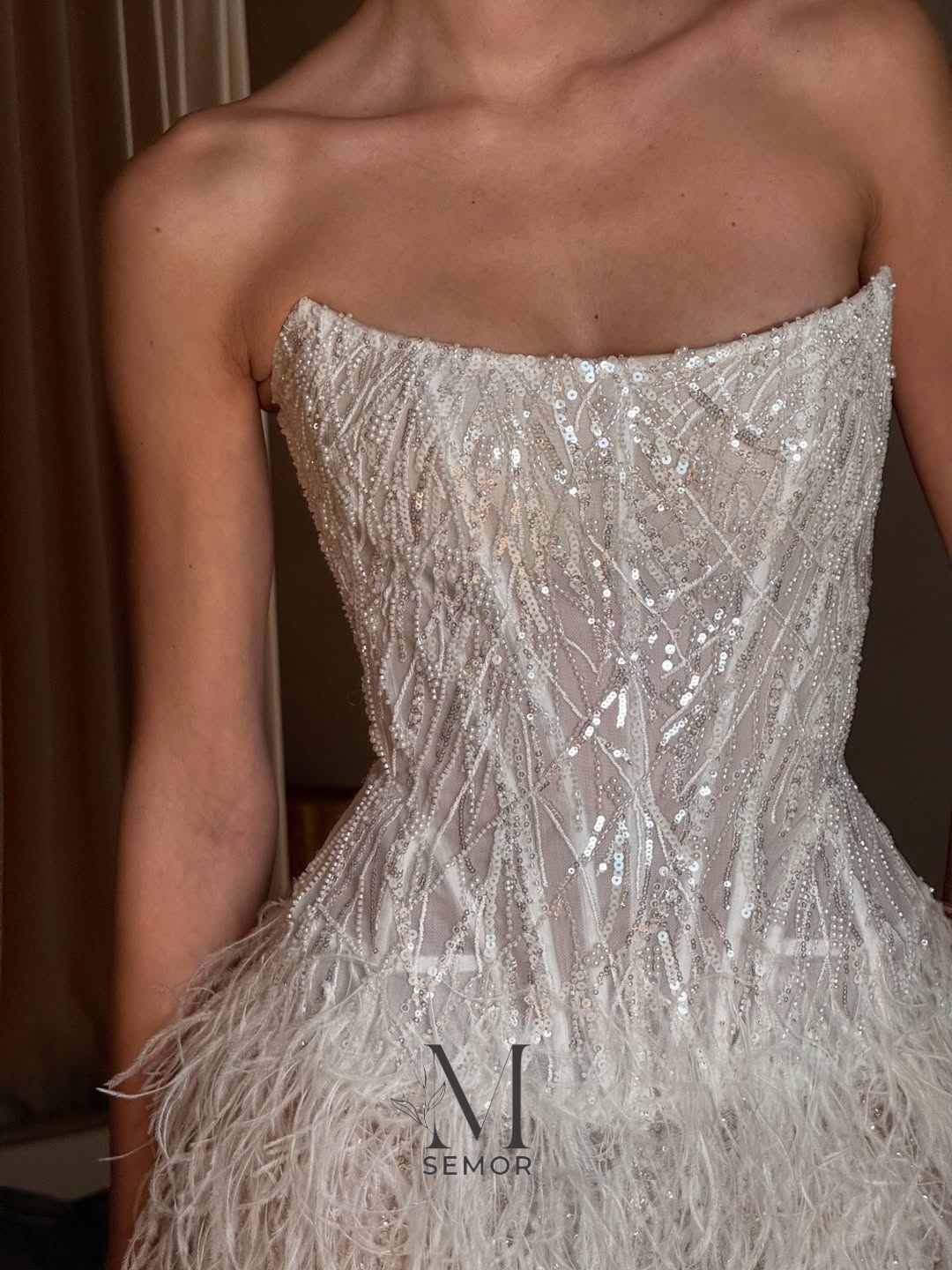 Vestido de Novia Corto Semor,  - Tassel Fringe Trim reseña y precio