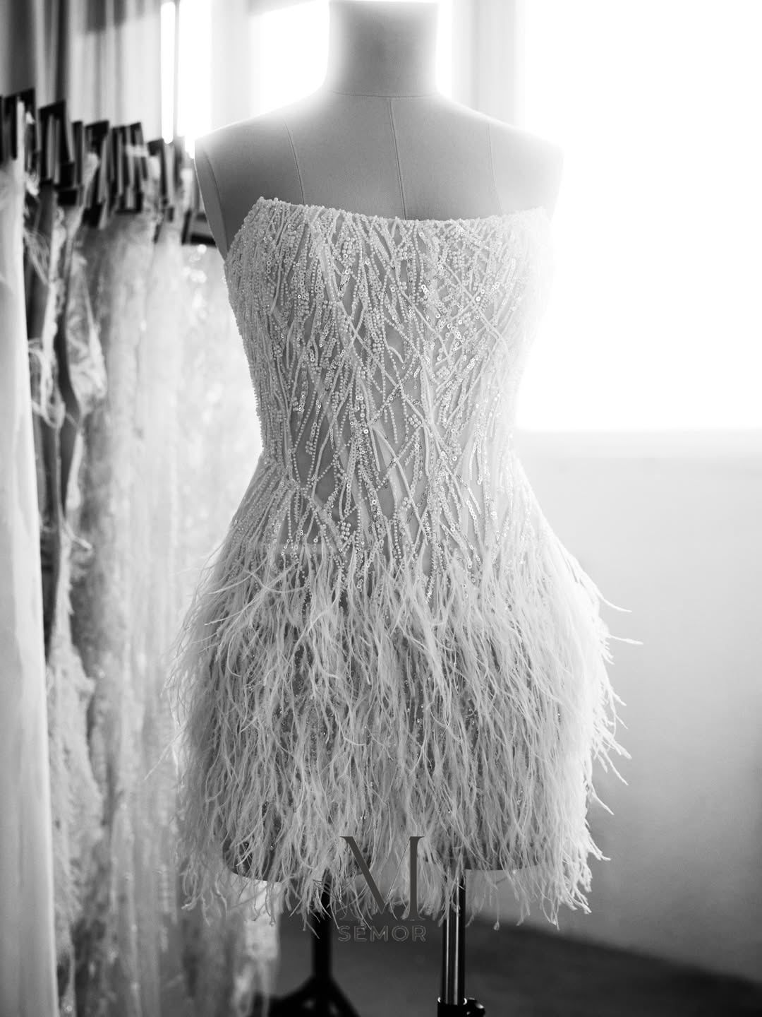 Vestido de Novia Corto Semor,  - Tassel Fringe Trim reseña y precio